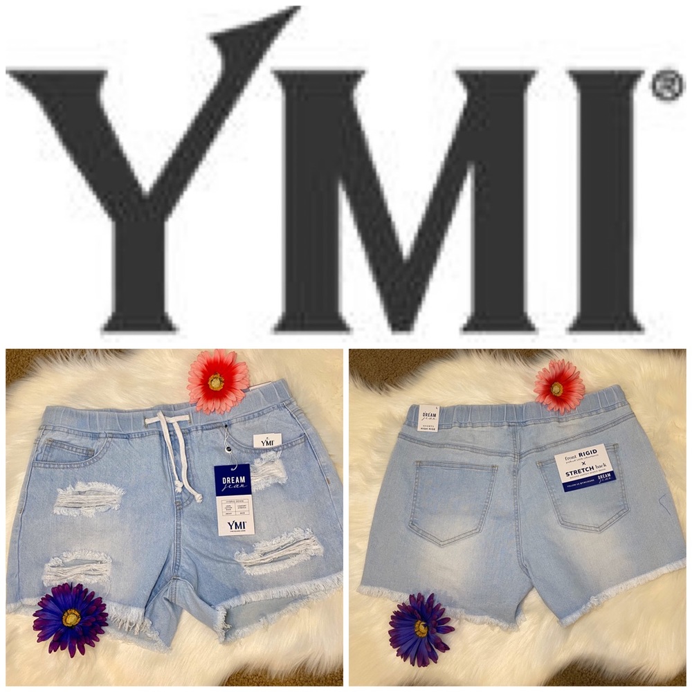 YMI (Juniors) Distressed Jean Shorts